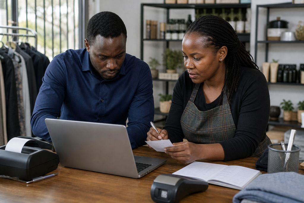 Nincol adviser reviewing a payment and operations workflow with a business owner