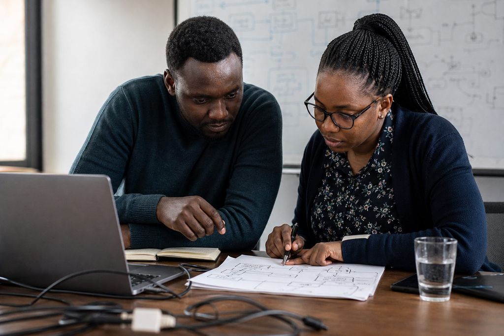 Security and engineering professionals reviewing a threat model